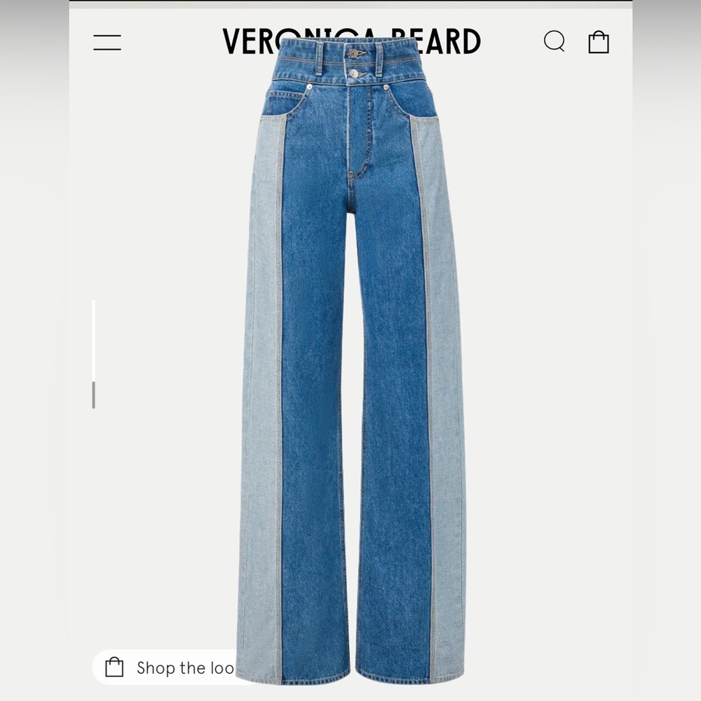 Veronica Beard Taylor Wide Leg Jeans